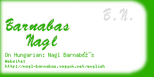 barnabas nagl business card